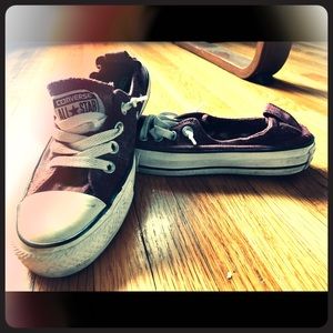 Converse no lace shoes